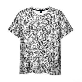 Мужская футболка 3D с принтом Benjamin Franklin $ в Курске, 100% полиэфир | прямой крой, круглый вырез горловины, длина до линии бедер | 3d | benjamin franklin | америка | богатство | валюта | денежные купюры | деньги | доллар | зеленые | сша | текстуры