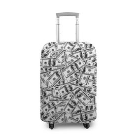 Чехол для чемодана 3D с принтом Benjamin Franklin $ в Курске, 86% полиэфир, 14% спандекс | двустороннее нанесение принта, прорези для ручек и колес | 3d | benjamin franklin | америка | богатство | валюта | денежные купюры | деньги | доллар | зеленые | сша | текстуры