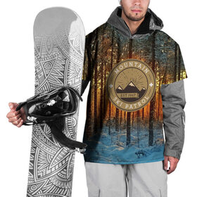 Накидка на куртку 3D с принтом Mountain Ski Patrol в Курске, 100% полиэстер |  | 3d | landscape | mountains | nature | горы | заснеженный | зима | отдых | отражения | пейзаж | природа | склоны | снег