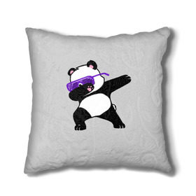 Подушка 3D с принтом Panda в Курске, наволочка – 100% полиэстер, наполнитель – холлофайбер (легкий наполнитель, не вызывает аллергию). | состоит из подушки и наволочки. Наволочка на молнии, легко снимается для стирки | panda dab | животные | панда