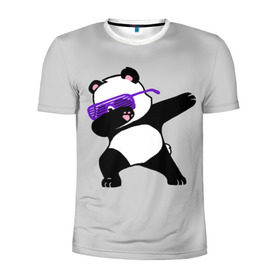 Мужская футболка 3D спортивная с принтом Panda в Курске, 100% полиэстер с улучшенными характеристиками | приталенный силуэт, круглая горловина, широкие плечи, сужается к линии бедра | Тематика изображения на принте: panda dab | животные | панда