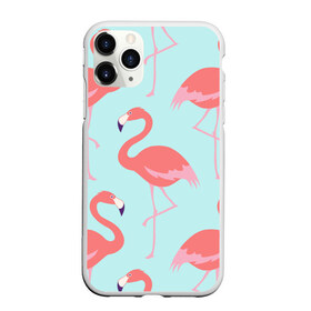 Чехол для iPhone 11 Pro матовый с принтом Flamingos pattern в Курске, Силикон |  | Тематика изображения на принте: animals | beautiful | bird | birds | birdy | blue | color | flamingo | nature | wild | белое | голубое | животные | красивое | красота | милое | природа | птица | птицы | птичка | птички | синее | фламинго | цвет | яркое