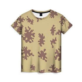 Женская футболка 3D с принтом Камуфляж Амеба РККА хаки в Курске, 100% полиэфир ( синтетическое хлопкоподобное полотно) | прямой крой, круглый вырез горловины, длина до линии бедер | 