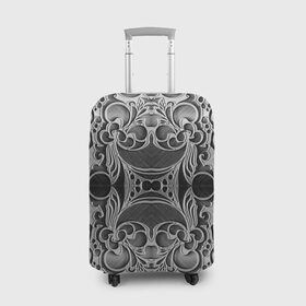 Чехол для чемодана 3D с принтом Железные Цветы в Курске, 86% полиэфир, 14% спандекс | двустороннее нанесение принта, прорези для ручек и колес | 3d | абстракция | абстракция красок | арт | краска | металл | прикольные | текстура | штрихи