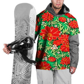 Накидка на куртку 3D с принтом Узор из цветов в Курске, 100% полиэстер |  | Тематика изображения на принте: 3d | арт | астры | красные | ромашки | узор | цветы