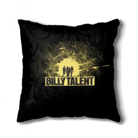 Подушка 3D с принтом BILLY TALENT 8 в Курске, наволочка – 100% полиэстер, наполнитель – холлофайбер (легкий наполнитель, не вызывает аллергию). | состоит из подушки и наволочки. Наволочка на молнии, легко снимается для стирки | Тематика изображения на принте: 