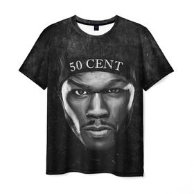 Мужская футболка 3D с принтом 50 cent в Курске, 100% полиэфир | прямой крой, круглый вырез горловины, длина до линии бедер | 50 cent | 50 центов | rap | гангста рэп | кертис джексон | пятьдесят центов | рэп | фифти сент | хип хоп