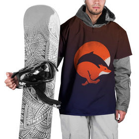 Накидка на куртку 3D с принтом Лисица и дельфин в Курске, 100% полиэстер |  | fox | два в одном | животное | зверь | красивая | лис | лиса | лисенок | лисица | лисичка | мех | патрикеевна | плутовка | прикольная | природа | рисунок | рыба | рыжая | рыжий цвет | сказка | хвост | хитрая