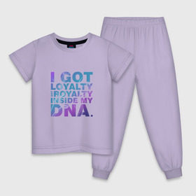 Детская пижама хлопок с принтом DNA. Кендрик Ламар в Курске, 100% хлопок |  брюки и футболка прямого кроя, без карманов, на брюках мягкая резинка на поясе и по низу штанин
 | Тематика изображения на принте: damn | hip hop | kendrick lamar | rap | рэп