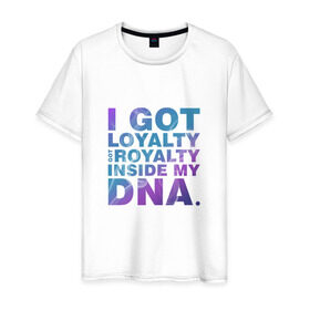 Мужская футболка хлопок с принтом  DNA.  Кендрик Ламар в Курске, 100% хлопок | прямой крой, круглый вырез горловины, длина до линии бедер, слегка спущенное плечо. | Тематика изображения на принте: damn | hip hop | kendrick lamar | rap | рэп