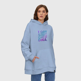 Худи SuperOversize хлопок с принтом DNA. Кендрик Ламар в Курске, 70% хлопок, 30% полиэстер, мягкий начес внутри | карман-кенгуру, эластичная резинка на манжетах и по нижней кромке, двухслойный капюшон
 | Тематика изображения на принте: damn | hip hop | kendrick lamar | rap | рэп