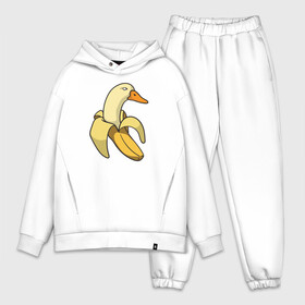 Мужской костюм хлопок OVERSIZE с принтом утка банан в Курске,  |  | Тематика изображения на принте: banana | duck | meme | банан | мем | утка