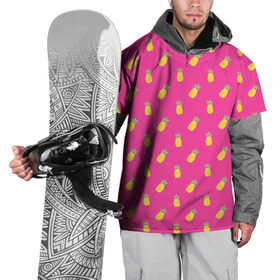 Накидка на куртку 3D с принтом Ананасы в Курске, 100% полиэстер |  | акварель | ананас | арт | лето | орнамент | паттерн | розовый | тропики | узор | фрукт | фрукты