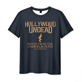 Мужская футболка 3D с принтом Hollywood Undead в Курске, 100% полиэфир | прямой крой, круглый вырез горловины, длина до линии бедер | Тематика изображения на принте: hollywood undead | голливудская нежить