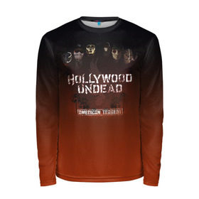 Мужской лонгслив 3D с принтом Hollywood Undead 2 в Курске, 100% полиэстер | длинные рукава, круглый вырез горловины, полуприлегающий силуэт | Тематика изображения на принте: hollywood undead | голливудская нежить
