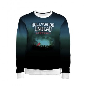 Детский свитшот 3D с принтом Hollywood Undead 9 в Курске, 100% полиэстер | свободная посадка, прямой крой, мягкая тканевая резинка на рукавах и понизу свитшота | hollywood undead | голливудская нежить