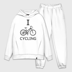 Мужской костюм хлопок OVERSIZE с принтом I love cycling в Курске,  |  | Тематика изображения на принте: bicycle | bike | bmx | cycling | enjoy | i | like | love | moto | ride | rider | sport | байк | велик | вело | велосипед | велосипедист | ездить | зож | катать | кататься | лето | спорт | спортсмен