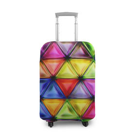Чехол для чемодана 3D с принтом Rhombuses в Курске, 86% полиэфир, 14% спандекс | двустороннее нанесение принта, прорези для ручек и колес | art | beautiful | blue | color | cute | fugures | geometry | green | mosaic | orange | original | pattern | pink | purple | red | rhombuses | yellow | красивое | красное | красный | красота | милое | цвет | яркое