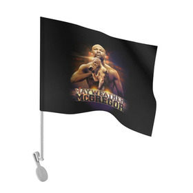 Флаг для автомобиля с принтом Mayweather vs McGregor в Курске, 100% полиэстер | Размер: 30*21 см | конор макгрегор | флойд мейвезер