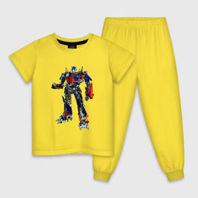 Детская пижама хлопок с принтом Оптимус в Курске, 100% хлопок |  брюки и футболка прямого кроя, без карманов, на брюках мягкая резинка на поясе и по низу штанин
 | autobot | robot | transformers | автобот | кибертрон | оптимус | прайм | робот
