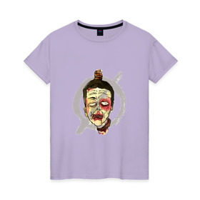 Женская футболка хлопок с принтом Zombie в Курске, 100% хлопок | прямой крой, круглый вырез горловины, длина до линии бедер, слегка спущенное плечо | 21 | top | twenty one pilots | zombie | зомби | музыка | пилоты