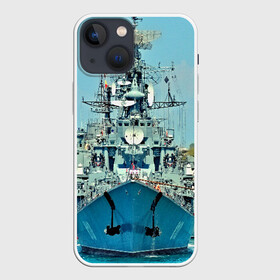 Чехол для iPhone 13 mini с принтом Сторожевой корабль в Курске,  |  | Тематика изображения на принте: 3d | море | севастополь | сторожевой корабль | судно | черноморский флот