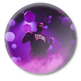 Значок с принтом Drake в Курске,  металл | круглая форма, металлическая застежка в виде булавки | aubrey drake graham | дрейк | дрэйк