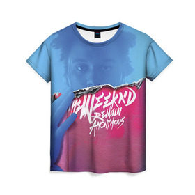 Женская футболка 3D с принтом The Weeknd в Курске, 100% полиэфир ( синтетическое хлопкоподобное полотно) | прямой крой, круглый вырез горловины, длина до линии бедер | the weeknd | викенд | тесфайе | уикенд