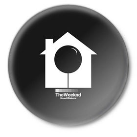 Значок с принтом The Weeknd в Курске,  металл | круглая форма, металлическая застежка в виде булавки | Тематика изображения на принте: 