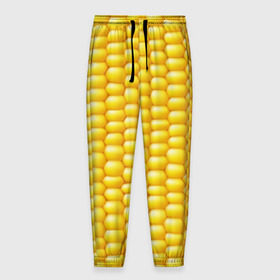 Мужские брюки 3D с принтом Сладкая вареная кукуруза в Курске, 100% полиэстер | манжеты по низу, эластичный пояс регулируется шнурком, по бокам два кармана без застежек, внутренняя часть кармана из мелкой сетки | еда | кукуруза