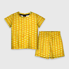 Детский костюм с шортами 3D с принтом Сладкая вареная кукуруза в Курске,  |  | еда | кукуруза