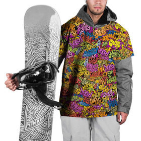 Накидка на куртку 3D с принтом Граффити в Курске, 100% полиэстер |  | graffiti | street art | графити | краска | надписи | паттерн | рисунки | стикербомбинг | текстура