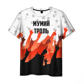 Мужская футболка 3D с принтом Мумий Тролль в Курске, 100% полиэфир | прямой крой, круглый вырез горловины, длина до линии бедер | илья лагутенко | мумий тролль | русский рок.