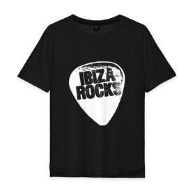 Мужская футболка хлопок Oversize с принтом Ibiza Rocks Black & White в Курске, 100% хлопок | свободный крой, круглый ворот, “спинка” длиннее передней части | Тематика изображения на принте: dj | ibiza | pink | rocks | вечеринка | гламур | диджей | дизайн | ибица | клуб | мода | остров | отпуск | пафос | путешествие | рок | стиль
