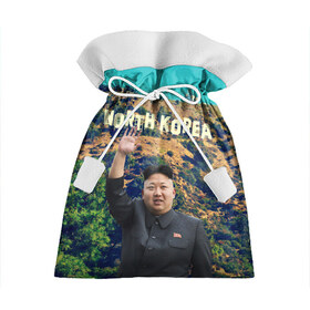 Подарочный 3D мешок с принтом NORTH KOREA в Курске, 100% полиэстер | Размер: 29*39 см | hollywood | kim jong un | north korea | ким чен ын | северная корея