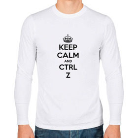 Мужской лонгслив хлопок с принтом Keep Calm And Ctrl + Z в Курске, 100% хлопок |  | ctrl + z | ctrl. z | keep calm | keep calm and | keep calm and ctrl z