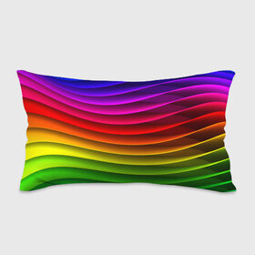 Подушка 3D антистресс с принтом Радужные цвета в Курске, наволочка — 100% полиэстер, наполнитель — вспененный полистирол | состоит из подушки и наволочки на молнии | радуга | цвет