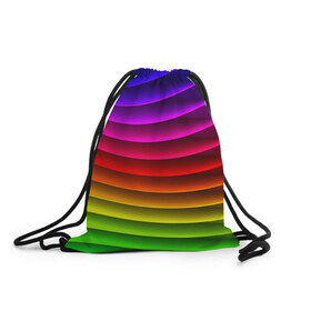 Рюкзак-мешок 3D с принтом Радужные цвета в Курске, 100% полиэстер | плотность ткани — 200 г/м2, размер — 35 х 45 см; лямки — толстые шнурки, застежка на шнуровке, без карманов и подкладки | радуга | цвет