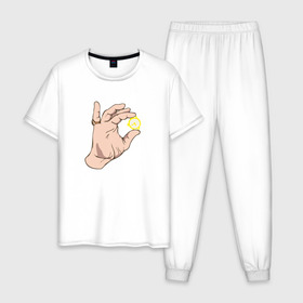 Мужская пижама хлопок с принтом Золотые часы в Курске, 100% хлопок | брюки и футболка прямого кроя, без карманов, на брюках мягкая резинка на поясе и по низу штанин
 | криминальное чтиво | тарантино