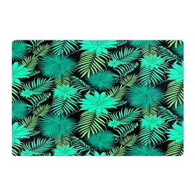 Магнитный плакат 3Х2 с принтом Tropical pattern в Курске, Полимерный материал с магнитным слоем | 6 деталей размером 9*9 см | 3d | арт | лето | листья | пальмы | текстура | узор | цветы