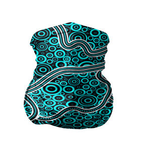 Бандана-труба 3D с принтом Aboriginal pattern в Курске, 100% полиэстер, ткань с особыми свойствами — Activecool | плотность 150‒180 г/м2; хорошо тянется, но сохраняет форму | Тематика изображения на принте: абстракции | арт | волны | узор | фигуры