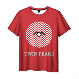 Мужская футболка 3D с принтом Twin Peaks в Курске, 100% полиэфир | прямой крой, круглый вырез горловины, длина до линии бедер | 3d | арт | надпись | сериал | твин пикс | фильмы