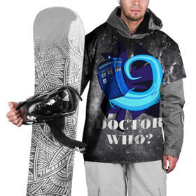 Накидка на куртку 3D с принтом Doctor who? в Курске, 100% полиэстер |  | 3d | арт | доктор кто | звезды | космос | надпись | сериал | фильмы