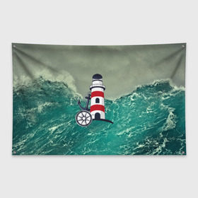 Флаг-баннер с принтом Морской в Курске, 100% полиэстер | размер 67 х 109 см, плотность ткани — 95 г/м2; по краям флага есть четыре люверса для крепления | 3d | blue | брызги | вмф | вода | военный | волны | исторический | капли | корабль | лето | море | моряк | океан | природа | фрегат | шторм