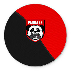 Коврик круглый с принтом PandafxTM в Курске, резина и полиэстер | круглая форма, изображение наносится на всю лицевую часть | 7f united | fifa | pandafx | панда