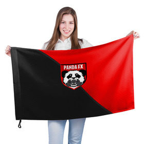 Флаг 3D с принтом PandafxTM в Курске, 100% полиэстер | плотность ткани — 95 г/м2, размер — 67 х 109 см. Принт наносится с одной стороны | 7f united | fifa | pandafx | панда