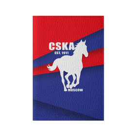Обложка для паспорта матовая кожа с принтом CSKA est. 1911 в Курске, натуральная матовая кожа | размер 19,3 х 13,7 см; прозрачные пластиковые крепления | армейцы | болельщик | кони | красно синие | фанат | футбол | футболист | цска