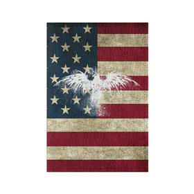 Обложка для паспорта матовая кожа с принтом Флаг США с белым орлом в Курске, натуральная матовая кожа | размер 19,3 х 13,7 см; прозрачные пластиковые крепления | usa | америка | американец | америки | звездно полосатый | необычный | нью йорк | орел | соединенные | сша | флаг | штаты | янки