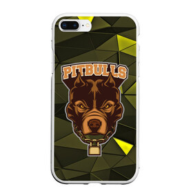 Чехол для iPhone 7Plus/8 Plus матовый с принтом Pitbulls в Курске, Силикон | Область печати: задняя сторона чехла, без боковых панелей | dog | pitbulls | абстракция | геометрия | животные | собака | треугольники | цепь