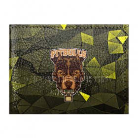 Обложка для студенческого билета с принтом Pitbulls в Курске, натуральная кожа | Размер: 11*8 см; Печать на всей внешней стороне | dog | pitbulls | абстракция | геометрия | животные | собака | треугольники | цепь